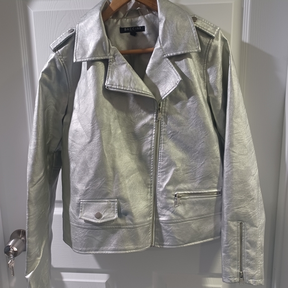 Baccini Jackets & Blazers - Baccini Silver Jacket